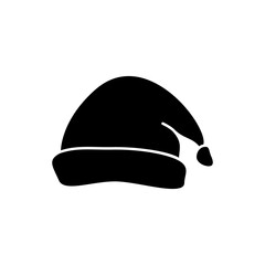 Fototapeta premium Santa Claus hat, christmas hat icon, simple flat style, illustration, logo sign symbol pictogram template, for ui or ux isolated on white for mobile app, editable