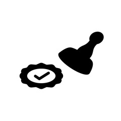 stamp icon, simple flat style, vector illustration, symbol, design logo template pictogram, for ui or ux isolated on white for mobile app, editable