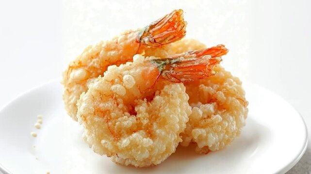 japanese kyo yuba tempura classic kyoto on white background video
