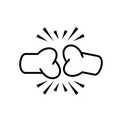 broken bone icon, simple flat style, vector illustration, symbol, design logo template pictogram, for ui or ux isolated on white for mobile app, editable