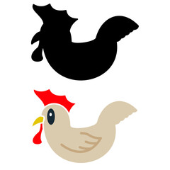 	
chicken icon, simple flat style, vector illustration, symbol, design logo template pictogram, for ui or ux isolated on white for mobile app, editable