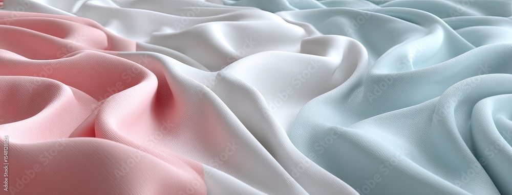 Poster soft gradient waves in blue and pink create an elegant and calming atmosphere, enhancing various dig