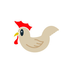 chicken icon, simple flat style, vector illustration, symbol, design logo template pictogram, for ui or ux isolated on white for mobile app, editable