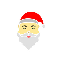 santa claus icon, simple flat style, vector illustration, symbol, design logo template pictogram, for ui or ux isolated on white for mobile app, editable