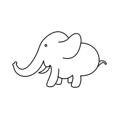 elephant icon, simple flat style, vector illustration, symbol, design logo template pictogram, for ui or ux isolated on white for mobile app, editable