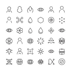 Doodle style vector icon set with various shapes for web and design use