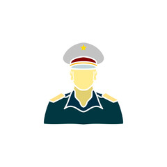 police icon, simple flat style, vector illustration, symbol, design logo template pictogram, for ui or ux isolated on white for mobile app, editable