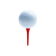 Golf Ball on Tee Ready to Play