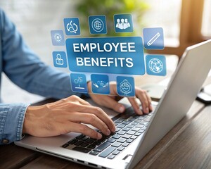 Employee Benefits Digital Interface - HR Management Concept