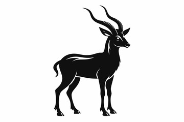 Fototapeta premium markhor sihouette black vector 