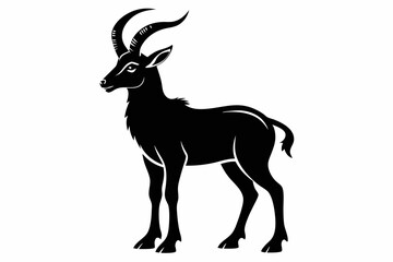 Fototapeta premium markhor sihouette black vector 
