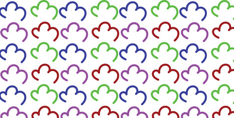 Memphis geometric seamless pattern. Colorful abstract background with wavy lines, loops, and fun doodle shapes. Retro kids design in multicolor for fabric, wallpaper, and digital art, Bright.