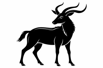 Fototapeta premium markhor sihouette black vector 