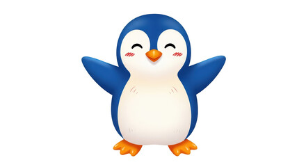 Isolated Cartoon Penguin