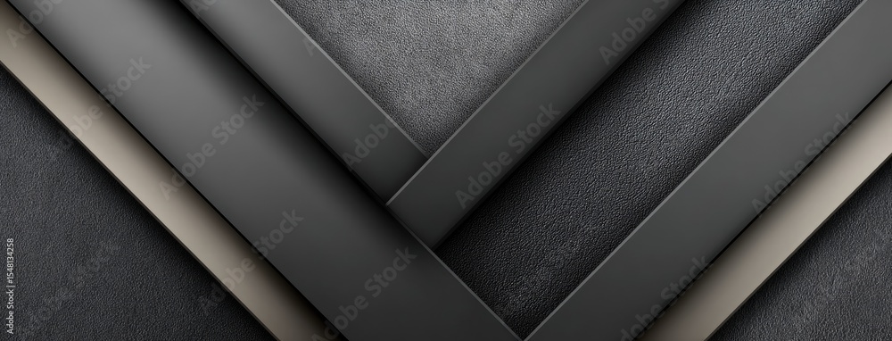Poster abstract geometric pattern features a black and white gradient with layered shapes, suitable for var
