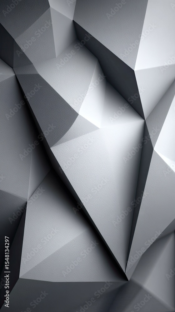 Poster geometric design showcases a dark gray paper texture, creating a modern minimalistic background with