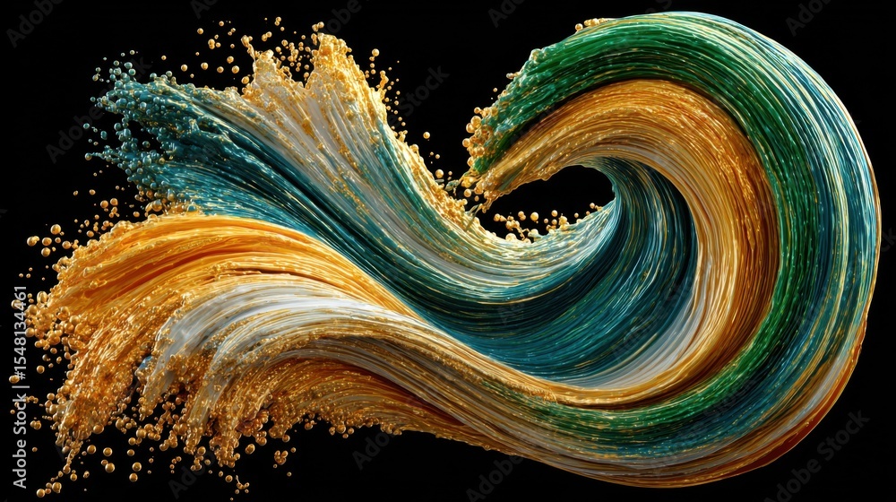 Poster this captivating display features an abstract wave of vibrant colors flowing seamlessly, showcasing 
