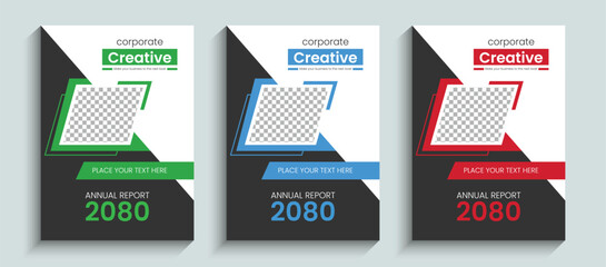 Modern corporate business brochure or book cover design template in A4 size. Template design for brochure, book cover, annual report, catalog, flyer or booklet, poster, Leaflet, magazine layout.