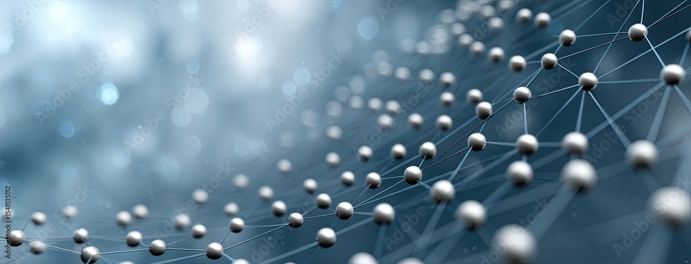 Poster complex mesh of waves formed by dots and lines showcases a high-detail digital design on a black bac