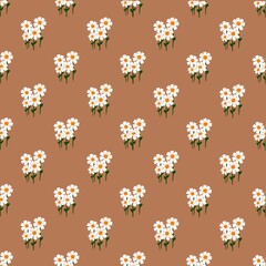 Sunflower pattern, seamless background with flowers