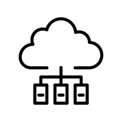 cloud computing icon isolated on transparent background