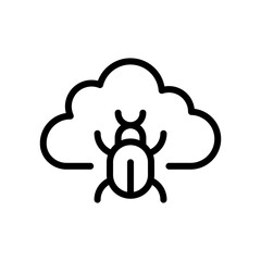 cloud computing icon isolated on transparent background