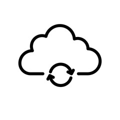 cloud computing icon isolated on transparent background