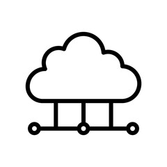 cloud computing icon isolated on transparent background