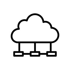cloud computing icon isolated on transparent background