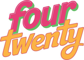 Four Twenty Vibrant Retro Typography Design