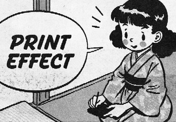 Paper Print Effect Mockup