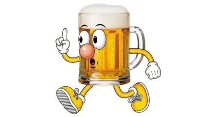 Isolated Cartoon Beer Character