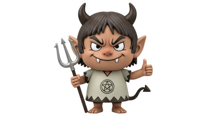 Isolated Cartoon Demon