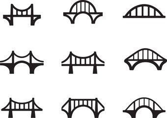 Single bridge icon simple modern design for websites and apps