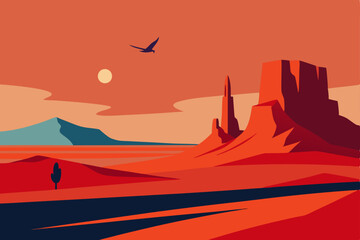 landscape with mountains