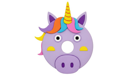 Isolated Unicorn Head Decoration