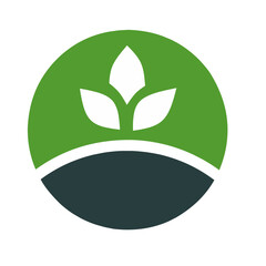 Agriculture logo design. Set of icon. Agronomy logo with plants on a fields on white background. Vector illustration.