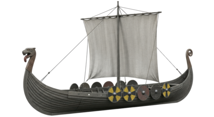 Isolated Viking Ship