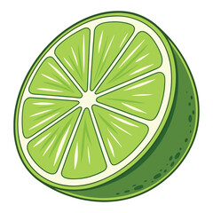 Lime Slice Illustration