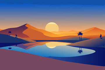 winter landscape with mountains