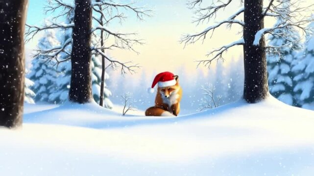 Niedlicher Fuchs im Schnee