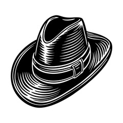 Find and download vintage fedora hat vector illustration classic gangster style icon design element image