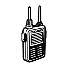 Explore portable two way radio communication device vector illustration for business and personal use