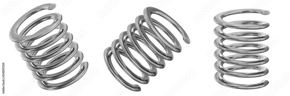 Poster 3d chrome metallic abstract shape objects, 3d rendering steel gradient shape design element, futuris