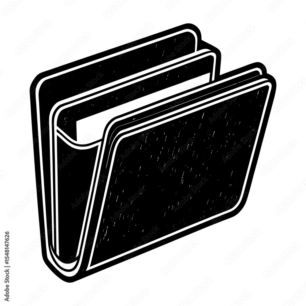 Poster download file folder icon vector illustration for document management and data organization projects