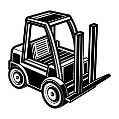 Find the best forklift truck illustration vector image for your warehouse and industry needs online