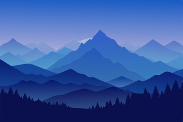 mountain landscape in the morning