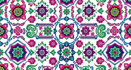 abstract seamless pattern with flowers