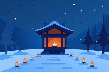 Fototapeta premium christmas tree in the snow