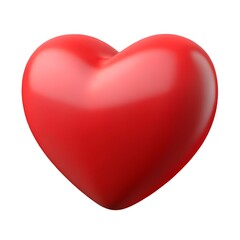 Fototapeta premium Smooth Red 3 D Rendered Heart Shape 3D rendering 1